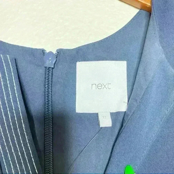 Next Navy and White Shift Dress with Pockets Size 8 US Size 12 UK - Picture 4 of 6